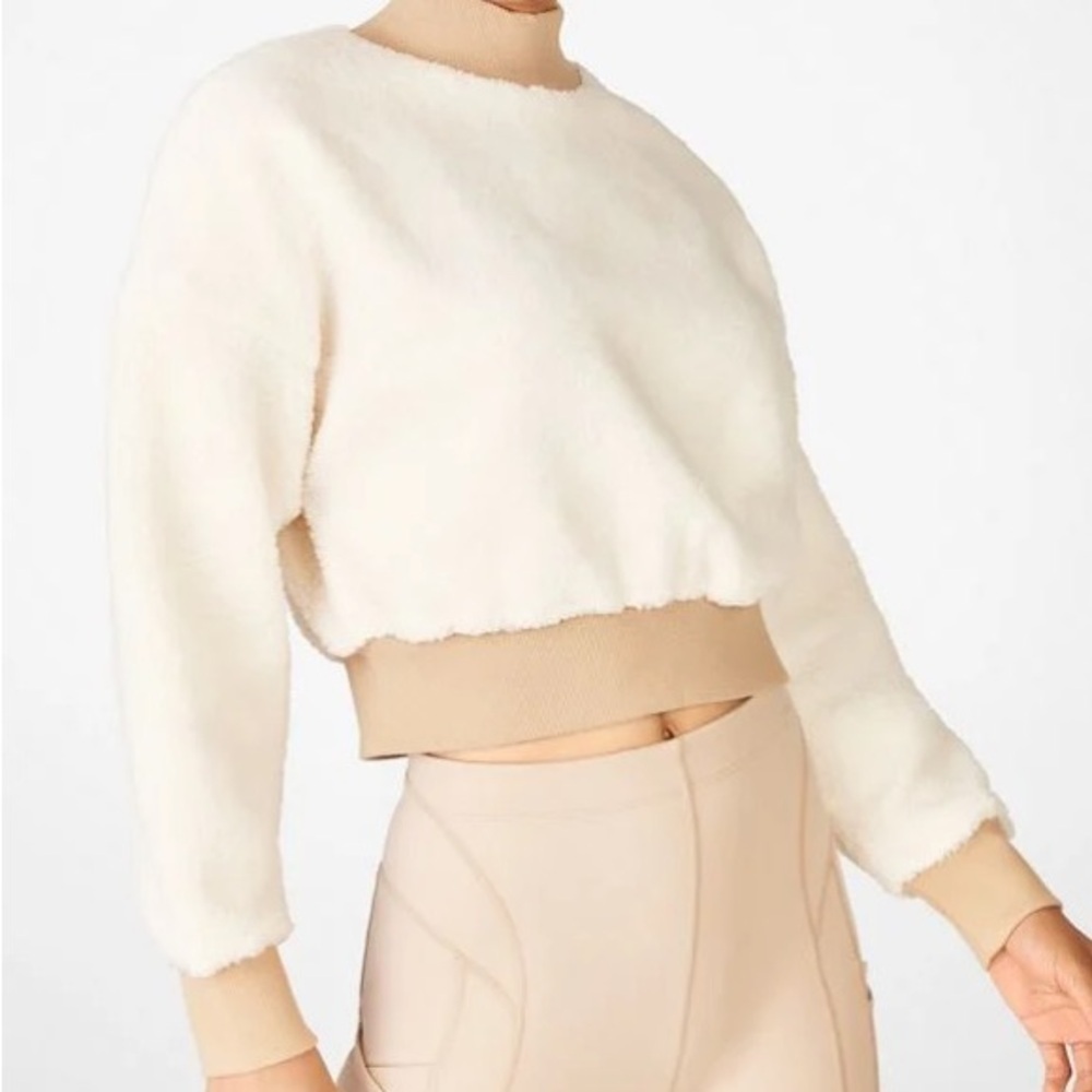 Fabletics “Malia” Polar Fleece Cropped Pullover